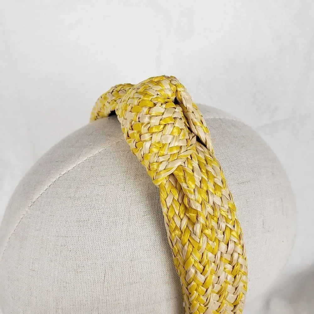 Woven Raffia Top Knot Headband